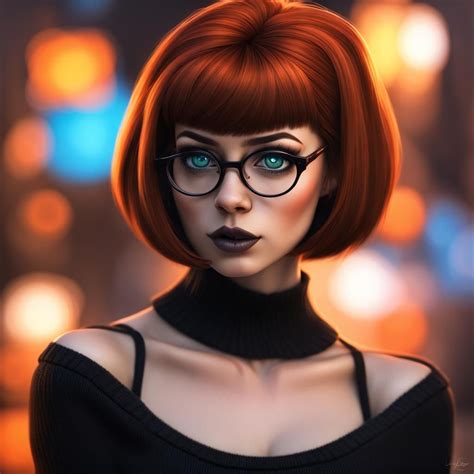 Professional Portrait Goth Girl Velma From Scooby Doo A Girl Wearing