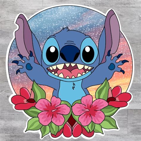 Stitch Sticker Disney Art Disney Vinyl Vinyl Sticker Etsy