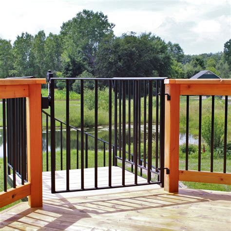 Pool Safety Gate at Deck and Spiral Stair - Great Lakes Metal Fabrication