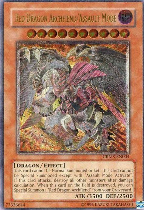 YuGiOh RED DRAGON ARCHFIEND ASSAULT MODE Ultimate CRMS EN004 EBay