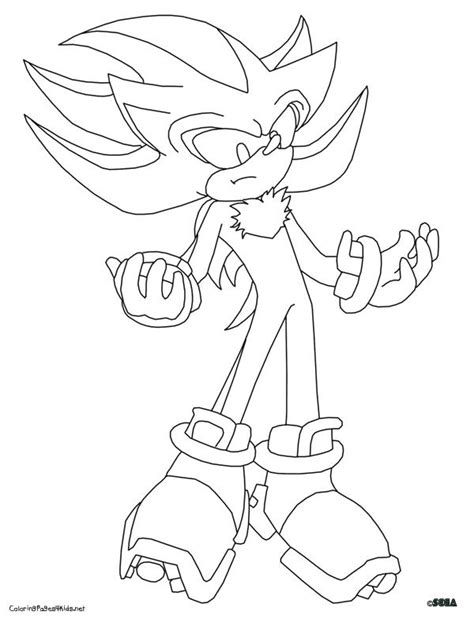 Dark Sonic Vs Shadow Coloring Pages Coloring Pages