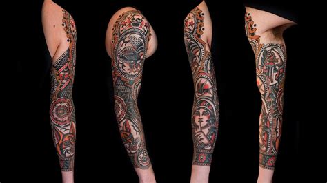 Traditional Tattoo Sleeve By Chris Fernandez In The Studio Vol 96