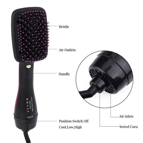Professional Hair Dryer Brush Multi Function Electric Hair Blow Dryer Brush Hot Air Hair Curls