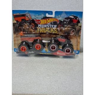 Volkswagen Drag Bus Vs Volkswagen Beetle Monster Trucks Hot Wheels Lacrado No Blister