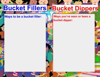 Bucket Dippers Fillers Activities To Learn About Kindness By Confetti