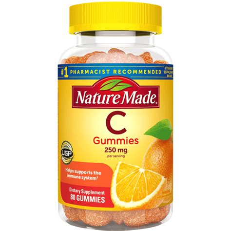 Nature Made Adult Gummies Vitamin C Orange 80 Gummies Swanson