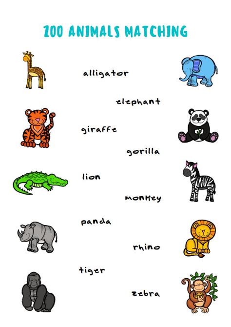 Zoo Animals Online Pdf Worksheet For Preschool Artofit