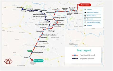 Lucknow Metro route, map, stations list, timing and fare