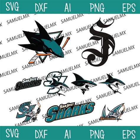 San Jose Sharks Logo NHL Hockey SVG Cut File For Cricut Files Etsy