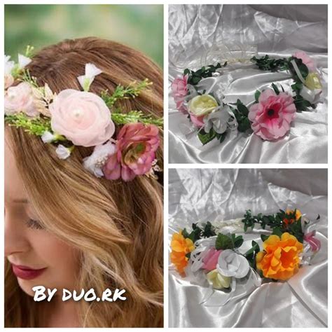 Jual Flower Crown Bando Mahkota Bunga Besar Lingkar Kepala Hiasan