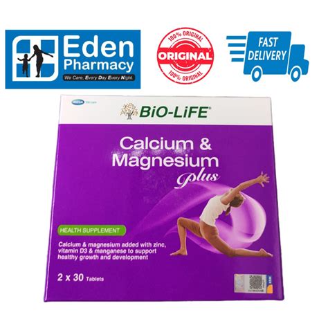 Bio Life Calcium And Magnesium Plus 30 Tablets X 2 Shopee Malaysia