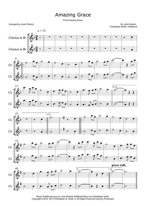 Amazing Grace Arr Josiel Oliveira By John Newton Sheet Music For