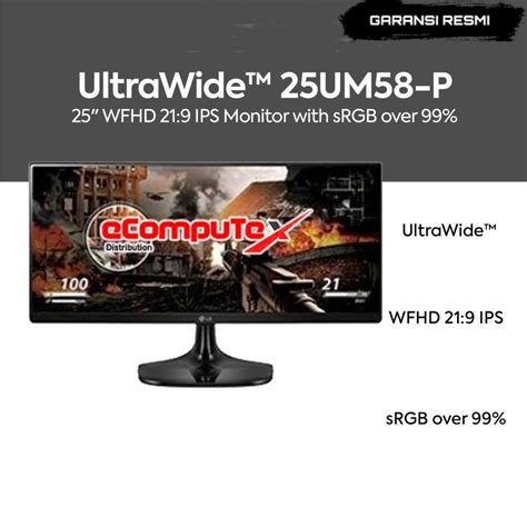 Jual MONITOR LG ULTRAWIDE 25UM58 P 25UM58 25 INCH WFHD 21 9 IPS SRGB