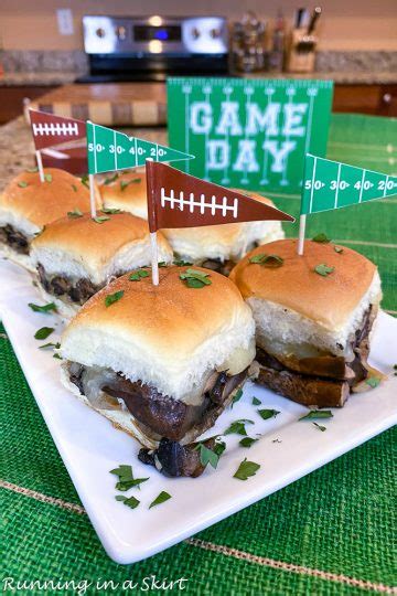 Vegetarian Sliders Portobello And Cheese Running In A Skirt