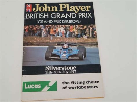 Jody Scheckter Hand Signed Race Program British Gp Silverstone