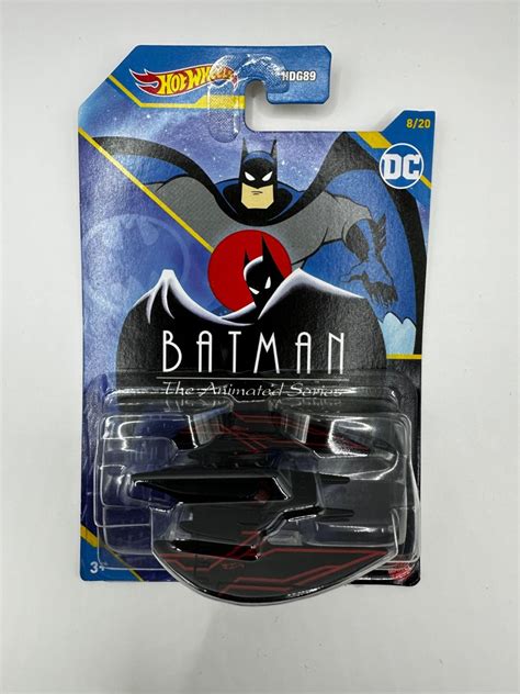 Hot Wheels Batman The Animated Series Batplane Black Red Clear Stand Hobbies Toys Toys