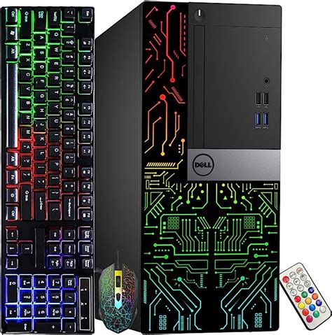 Dell OptiPlex Gaming Tower RGB Lights Computer Intel Core i5 8500 8th ...