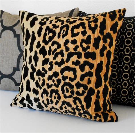 Double Sided Leopard Velvet Decorative Pillow Cover Etsy Velvet