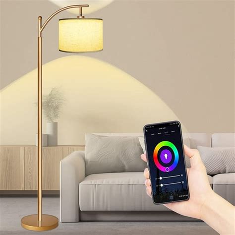 Floor Lamp Led Smart Light Dimmable Standing Industrial Arc Lamp