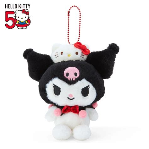 Peluche Porte clés Kuromi Sanrio Hello Kitty 50th Anniversary Meccha