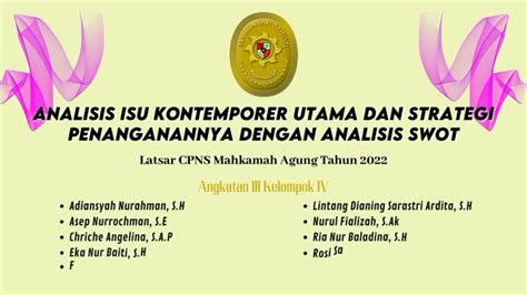 Isu Kontemporer Utama Dan Strategi Penanganannya Dengan Analisis Swot