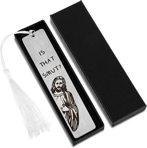 Andibro Funny Jesus Bookmark Metal Bookmarks With Tassels And Ruler Humor Spicy