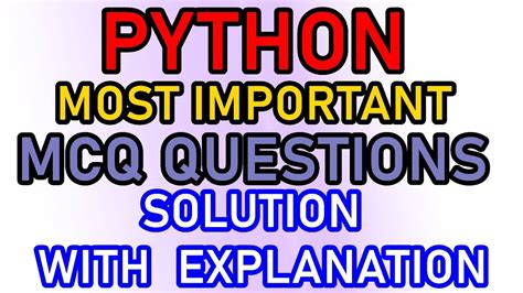 Python MCQ Questions And Answers Python Online Quiz MSBTE MCQ