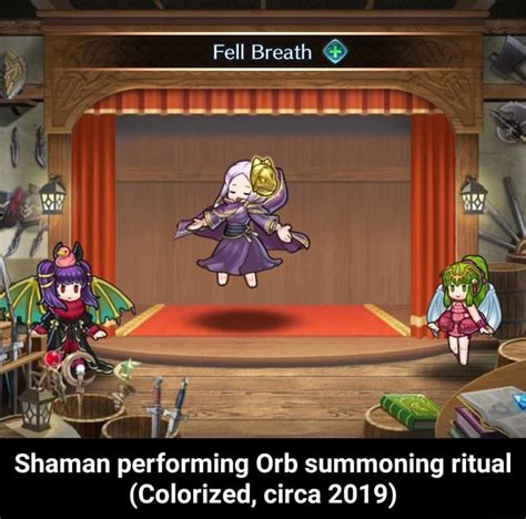 Fell Breath © Shaman Performing Orb Summoning Ritual Colorized Circa