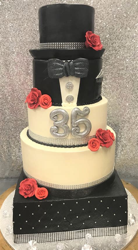 Red Black Gold Birthday Cakes Get The Perfect Cake For Your