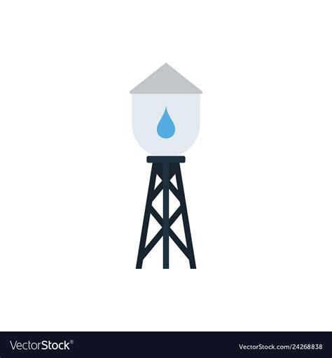 Water Tower Icon Royalty Free Vector Image Vectorstock