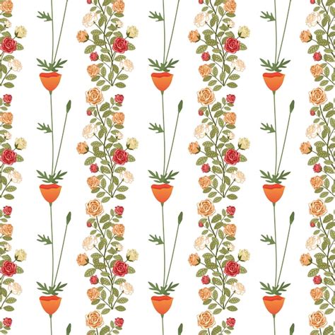 Premium Vector Free Vector Organic Flat Abstract Floral Pattern