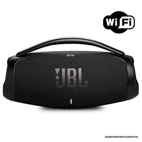 CAIXA DE SOM JBL BOOMBOX 3 WIFI BLACK CAIXA DE SOM JBL BOOMBOX 3 WIFI