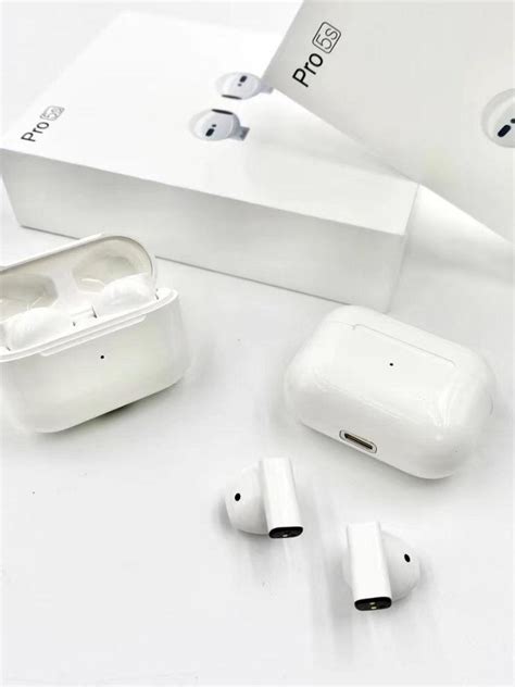 Беспроводные наушники AirPods Pro 5S белые Bluetooth аирподс сенсорные ...