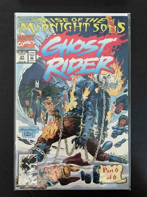 Ghost Rider 31u 2nd Series Marvel Comics 1992 Vf Variant Cover Comic Books Modern Age