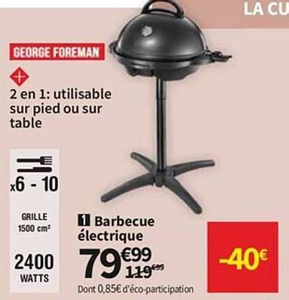 Promo Barbecue électrique George Foreman chez Conforama iCatalogue fr