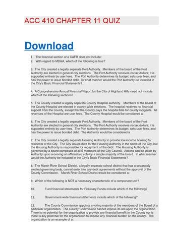 Acc 410 Chapter 11 Quiz By Jackson22123 Issuu