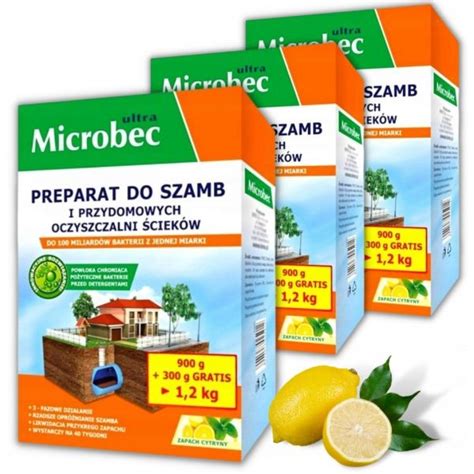 MICROBEC Ultra AKTYWNE BAKTERIE DO SZAMB I Oczyszczalni 1 2kg X3