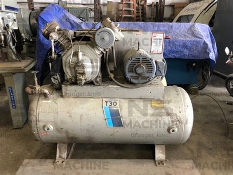 15 Hp Ingersoll Rand T30 2 Stage Air Compressor 120 Gallon Tank 230