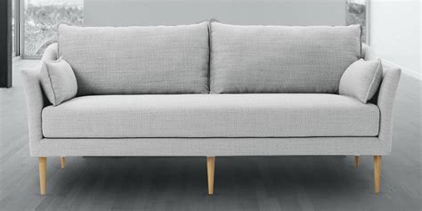 Buy Soothe Fabric Seater Sofa In Light Grey Colour At Off By