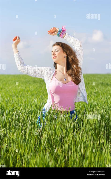 Portrait Of Nice Young Woman Stock Photo Alamy