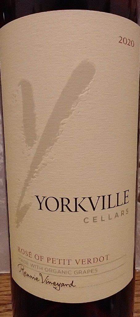 Yorkville Cellars Petit Verdot Ros Rennie Usa California North