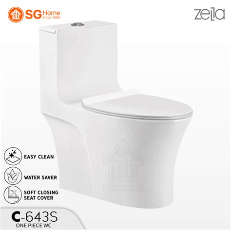 Zella C S One Piece Toilet Washdown Water Closet S Trap Lazada