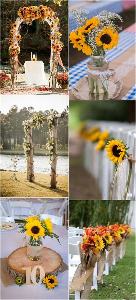 Rustic Weddings 23 Bright Sunflower Wedding Decoration Ideas For Your Rustic Wedding