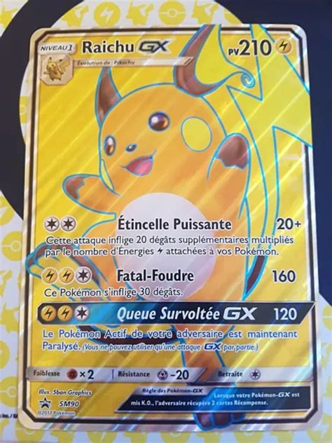 CARTE POKEMON RAICHU SM90 GX Full Art FA Soleil Et Lune FR NEUF JUMBO