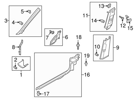 Gm D V Upper Center Pillar Trim Volkswagen