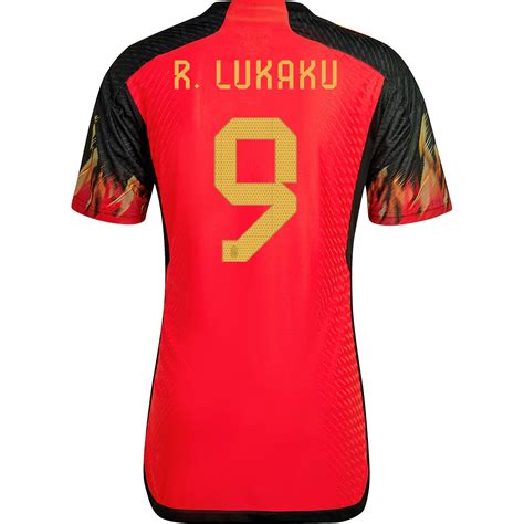 Men's Authentic R. Lukaku Belgium Home Jersey 2022