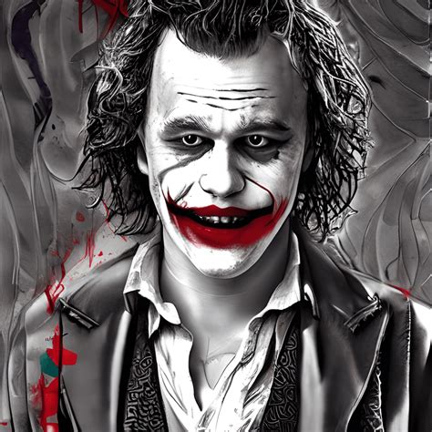 Joker Style Heath Ledger Full Body Hyper Realistic Graphic · Creative