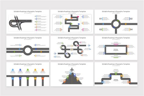 Vector Roadmap Infographic Powerpoint Template Nulivo Market