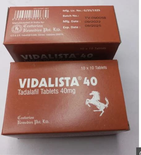 Vidalista 40mg Tablets At Rs 650stripe Pharmaceutical Tablets In