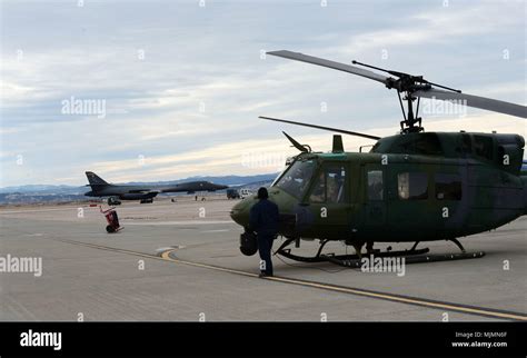 A Uh 1n Huey Helicopter From The 37th Helicopter Squadron At Fe